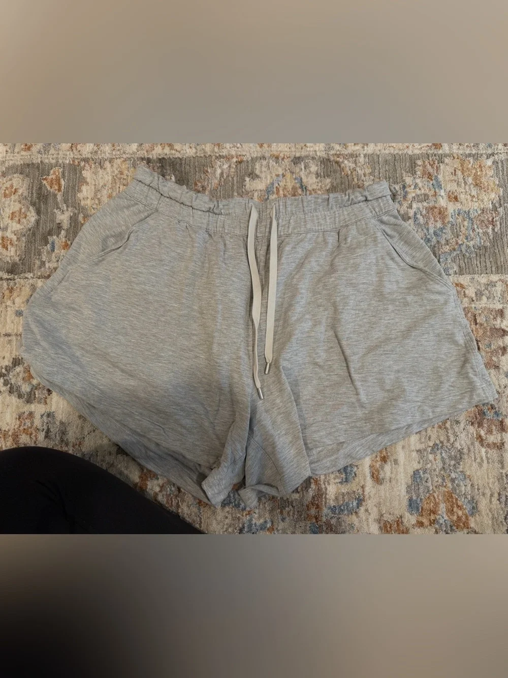 lululemon athletica Light Gray Drawstring Athletic Shorts
